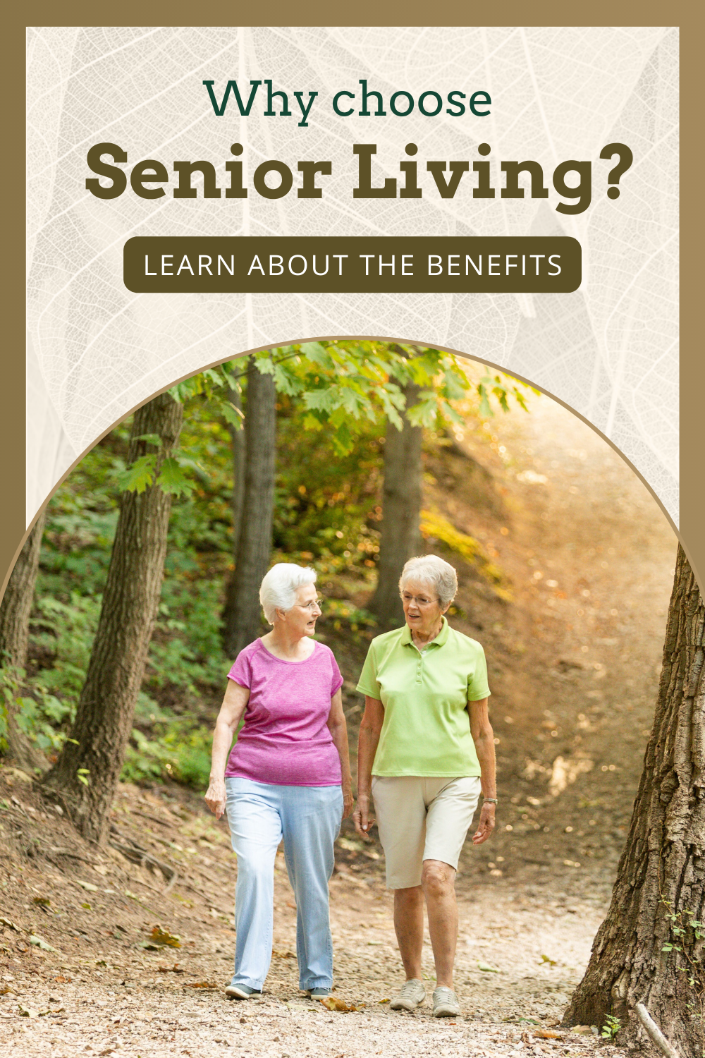 Edgewood Summit residents walking at a nearby path. 