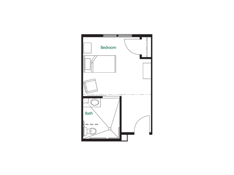 Memory Care Standard Suite Floor Plan