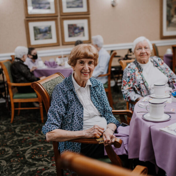 Residents enjoying their time at the fashion show