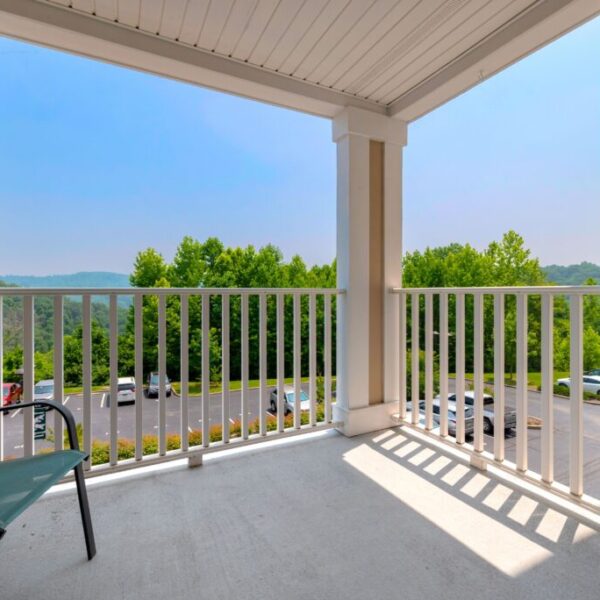 Sample balcony of apartment at Edgewood Summit