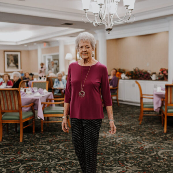 Resident dressed and ready for the fashion show