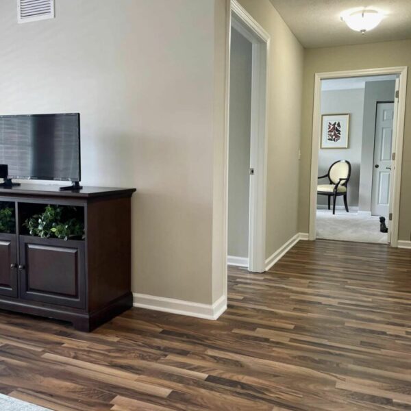 Sample hallway of apartment at Edgewood Summit