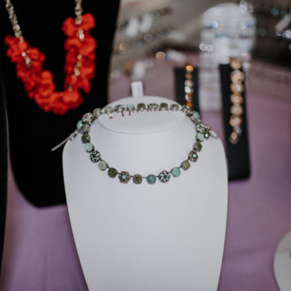 Sample jewelry displayed at the ladies fashion show