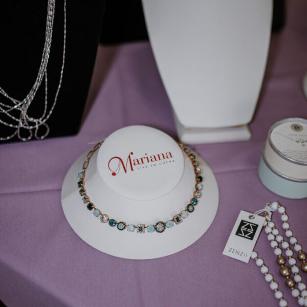 Jewelry displayed at the fashion show