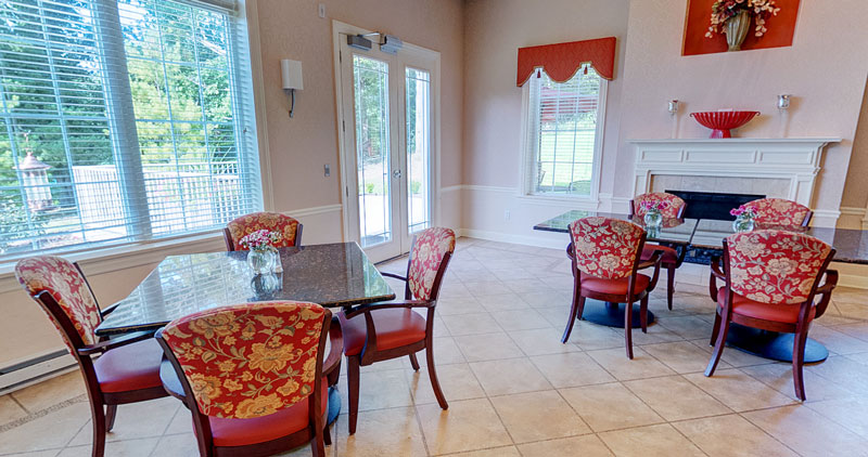 Dining room for skilled nursing residents