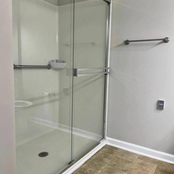 Sample bathroom of apartment at Edgewood Summit