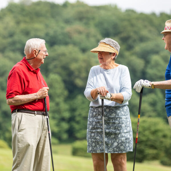 Residents socializing at the golf course together