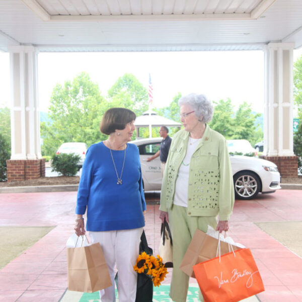 Residents coming home from shopping using the Edgewood Summit vehicle